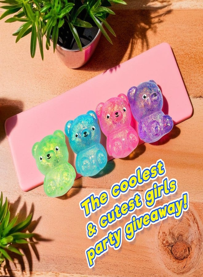 JA-RU Squeezy Bear (24 Packs with 2 Bears Each) Irresistible Soft & Squishy Glitter Filled Glitz Toy for Boys & Girls. Stretchy Ulti-Malt Squish Feel Party Favor Fidget for Kids, Teen & Adult. 4550-24 - Image 5